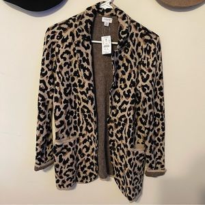 J.Crew Leopard Knit Blazer
